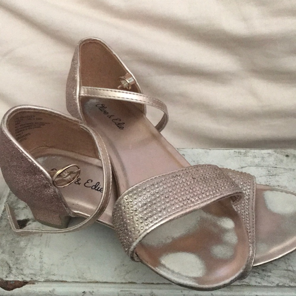 Rose Gold glitter heels
